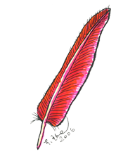 赤い羽根のイラスト